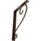 Ekena Millwork Edwards Wrought Iron Bracket, (Single center brace), Antiqued Copper 1 1/2"W x 10"D x 12"H BKTM01X10X12SEDACO - alternate 1